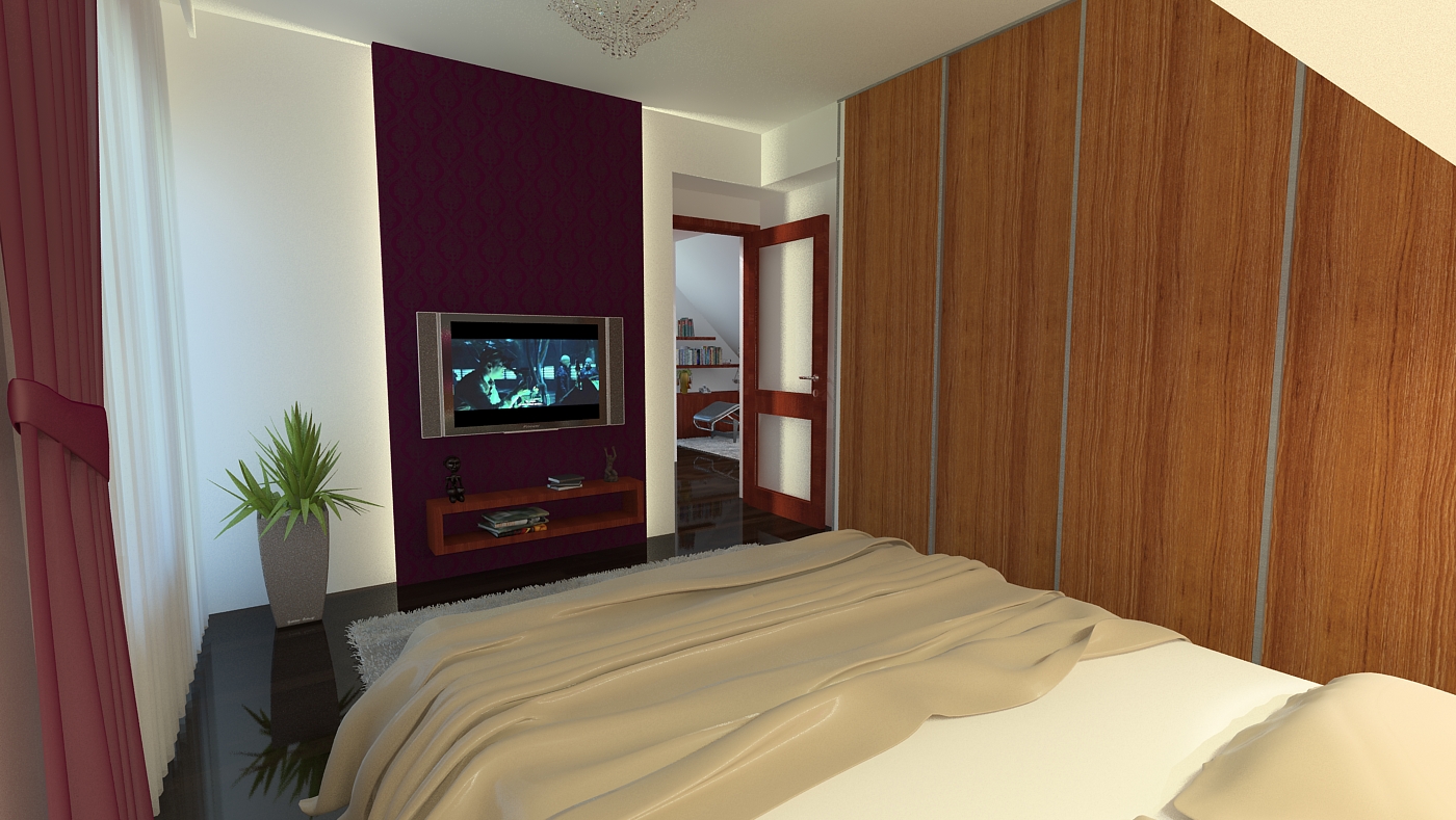 Hálószoba látványterv / Bedroom - architectural visualisation