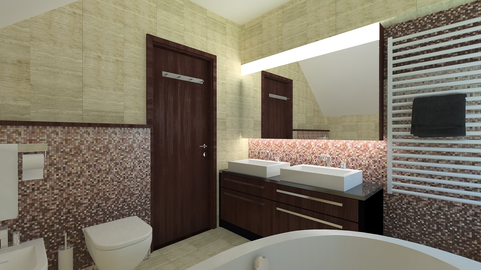 Fürdőszoba látványterv / Bathroom - architectural visualisation