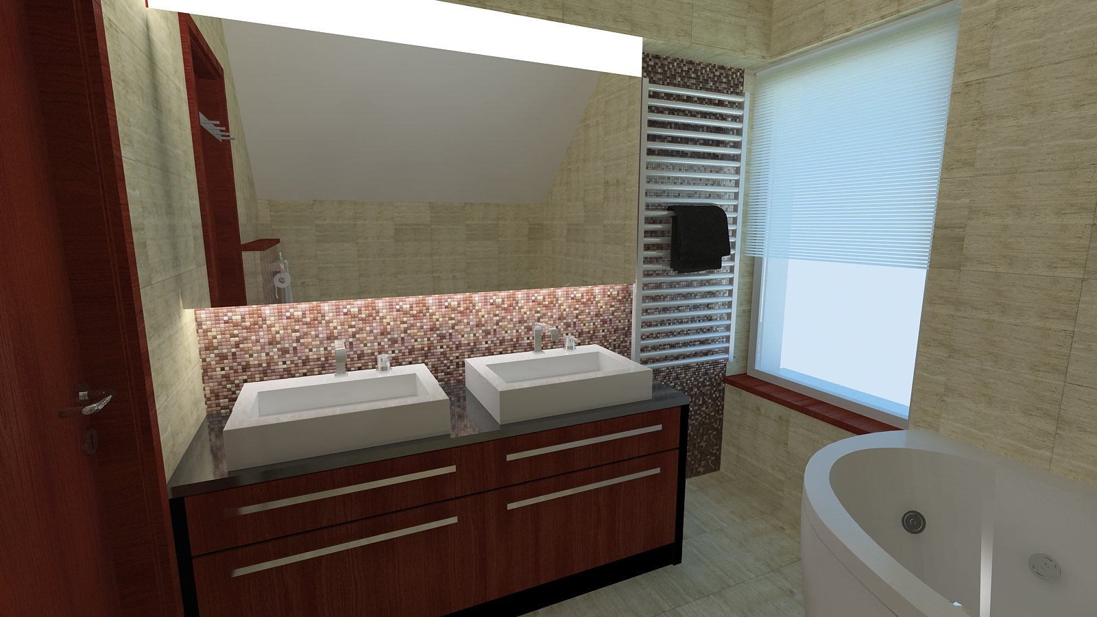 Fürdőszoba látványterv / Bathroom - architectural visualisation