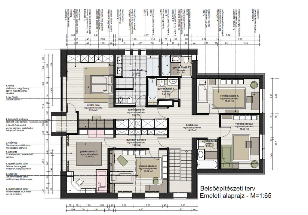 Tervezett alaprajz - emelet / 1st floor plan layout