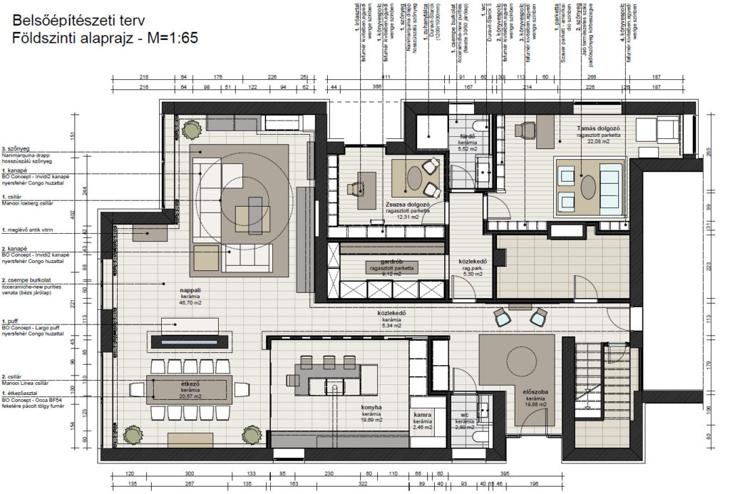 Tervezett alaprajz - földszint / Ground floor layout