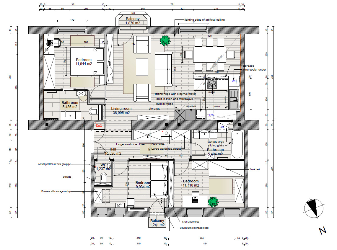 Tervezett alaprajz / Floor plan layout
