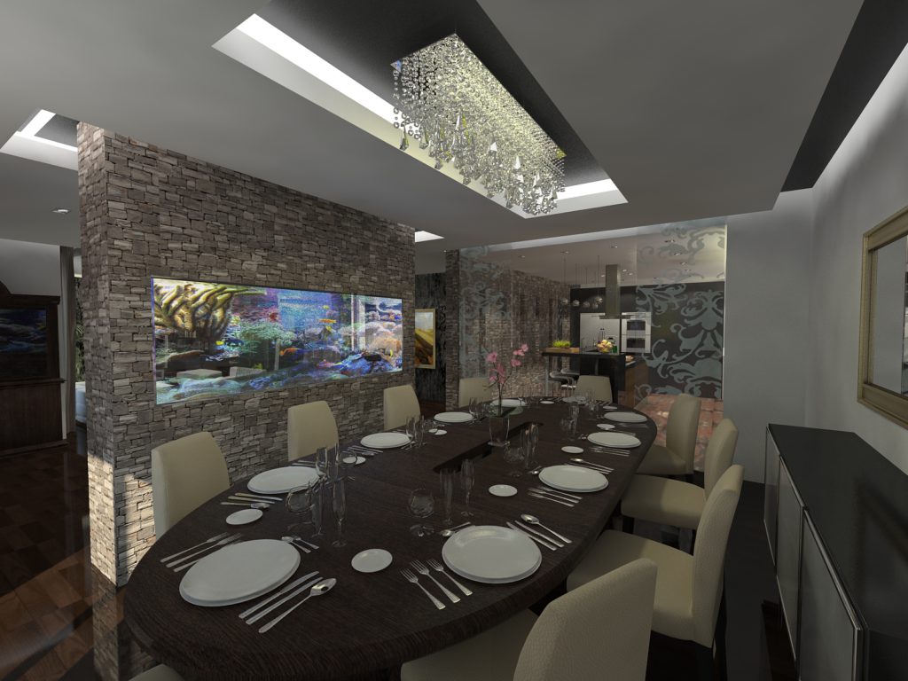 Étkező - látványterv / Dining room - architectural visualization