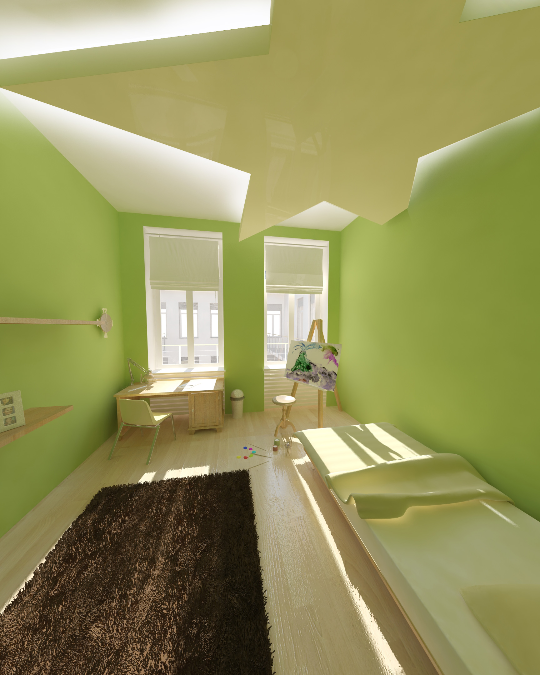 Gyerekszoba- látványterv / Room for kids - architectural visualization
