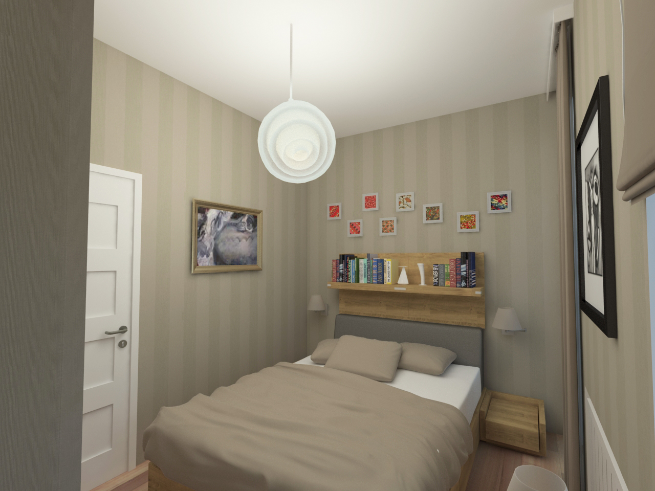 Látványterv hálószoba / Architectural visualization bedroom